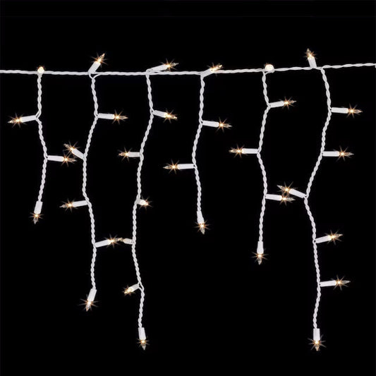 300-Count Constant White Incandescent Icicle Lights