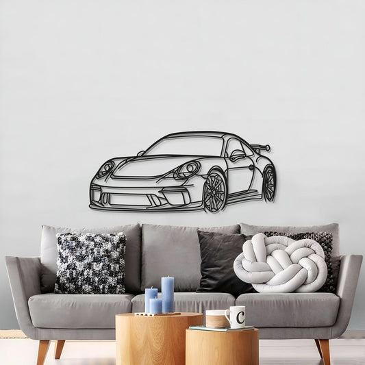Arte Metálico de Pared Coche Porsche 911 GT3 Modelo 991 Perspectiva - MT0852
