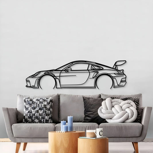 911 GT3 RS Modelo 992 Arte de Pared Metálico Detallado de Coche - MT0859
