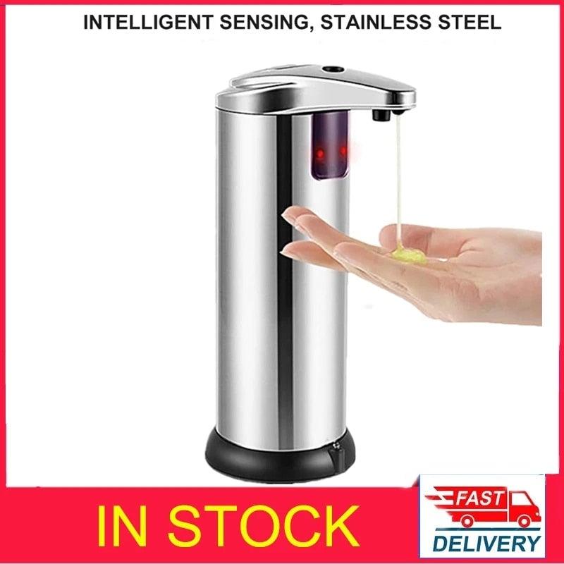 Automatic soap dispenser stainless steel Stevvex, 250ml, touchless sensor on Tampa Home & Garden Store