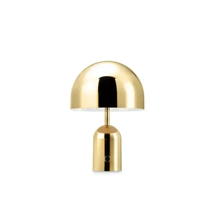 Rechargeable chrome table lamp Moktan Sabai with dimmable LED dome shade on Tampa Home & Garden Store