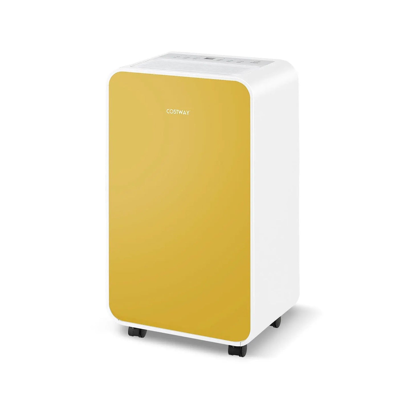 Costway 32-pint/day dehumidifier white with golden front panel wheels on Tampa Home & Garden Store
