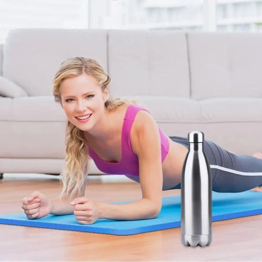 Stainless steel double-wall water bottle BPA-free, 350/500/750/1000ml on Tampa Home & Garden Store