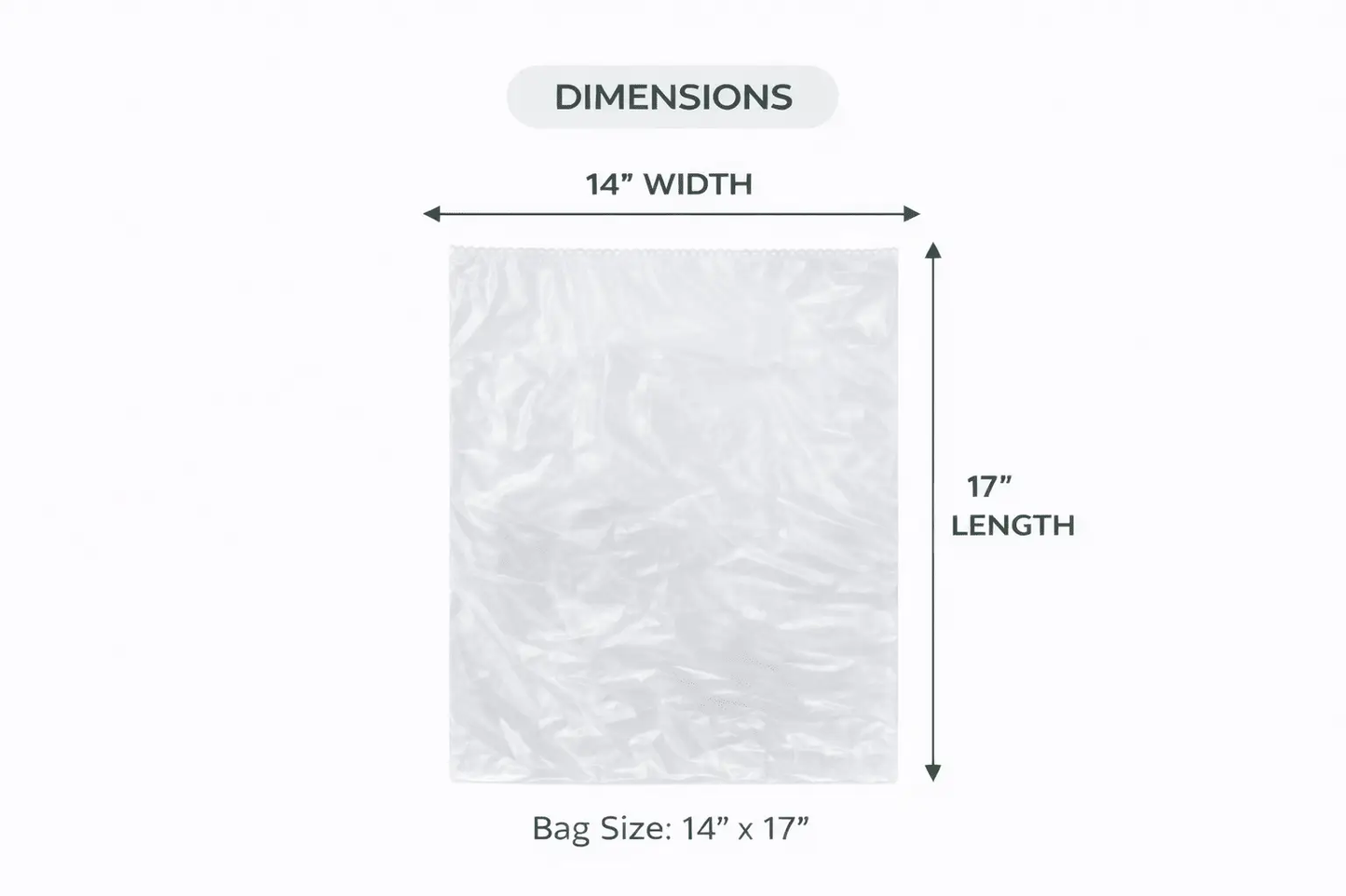 Clear produce bags roll, 100 bags, 14x17 in, beyondGREEN biotech food storage bags on Tampa Home & Garden Store