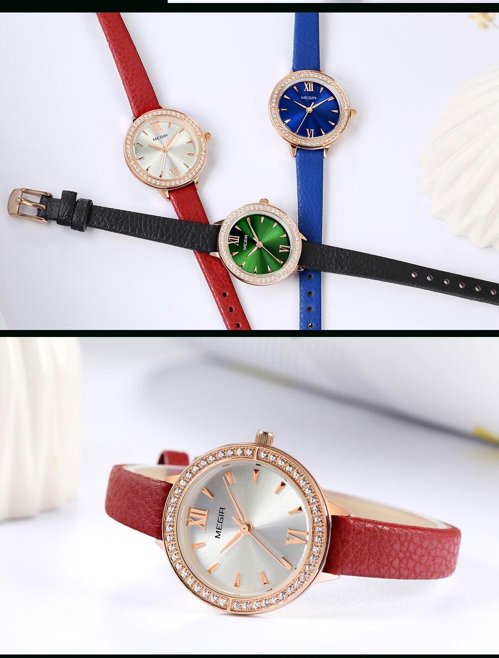 Stevvex ST665NNMOLE3 womens quartz watches set of four with crystal bezel and leather straps on Tampa Home & Garden Store