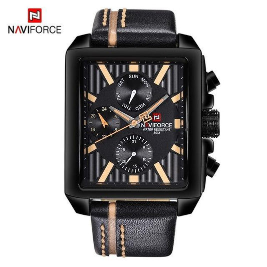 Men's Waterproof Leather Chronograph Watch