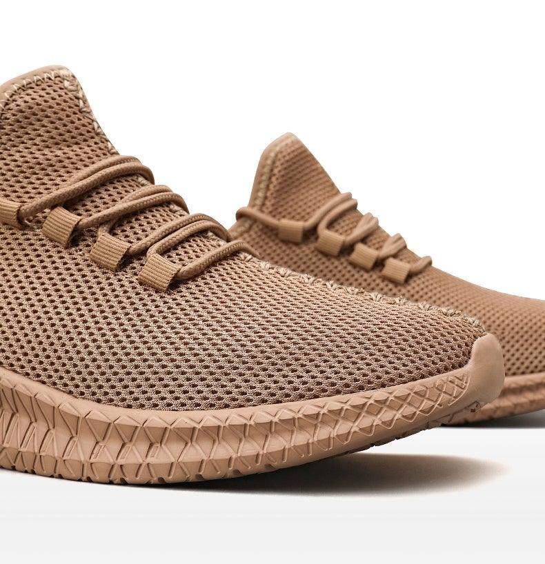 Men's mesh running sneakers Stevvex, brown breathable upper with wear-resistant outsole on Tampa Home & Garden Store