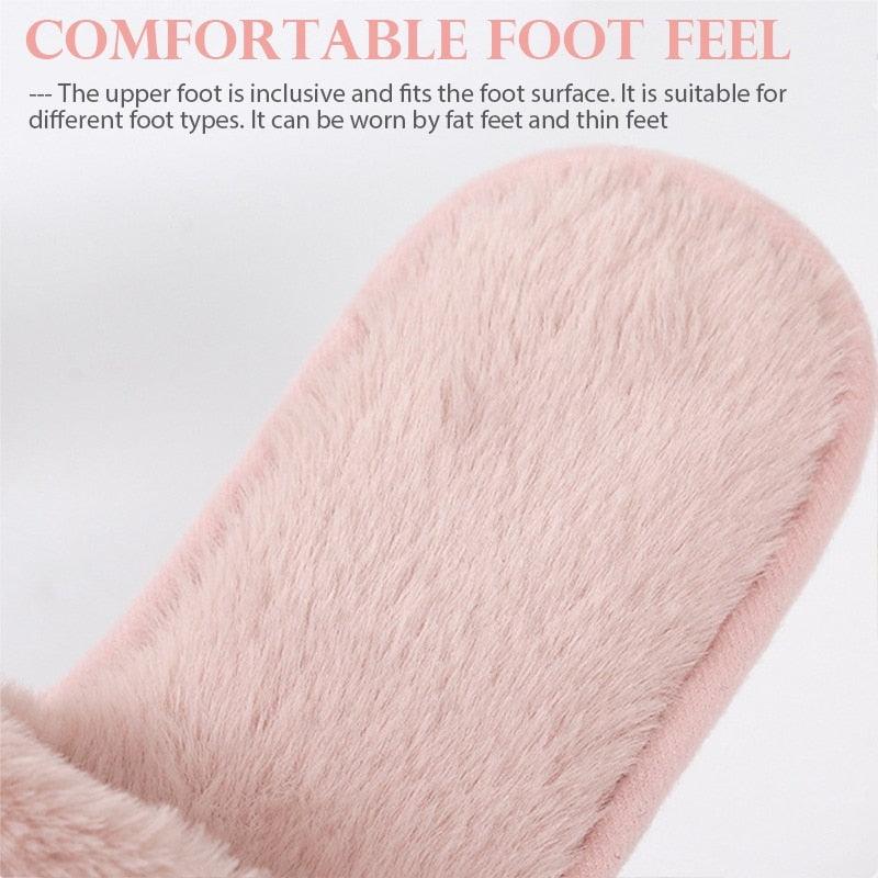 Stevvex women's pink faux-fur slippers with memory foam for indoor comfort on Tampa Home & Garden Store