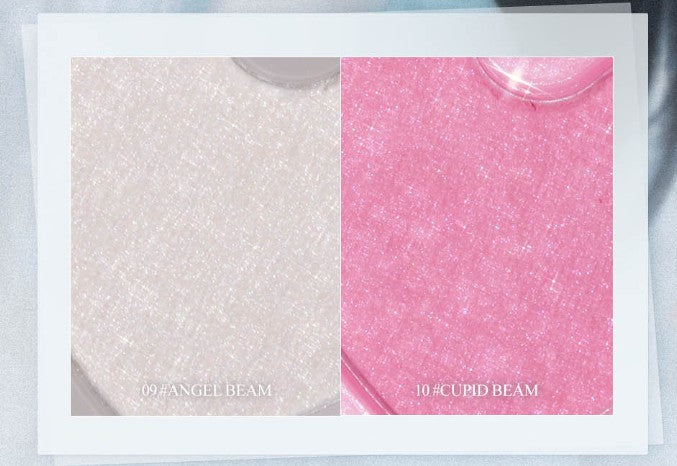 Face blush Seoulia Lilybyred Luv Beam Glow Veil swatches: Angel Beam beige, Cupid Beam pink on Tampa Home & Garden Store