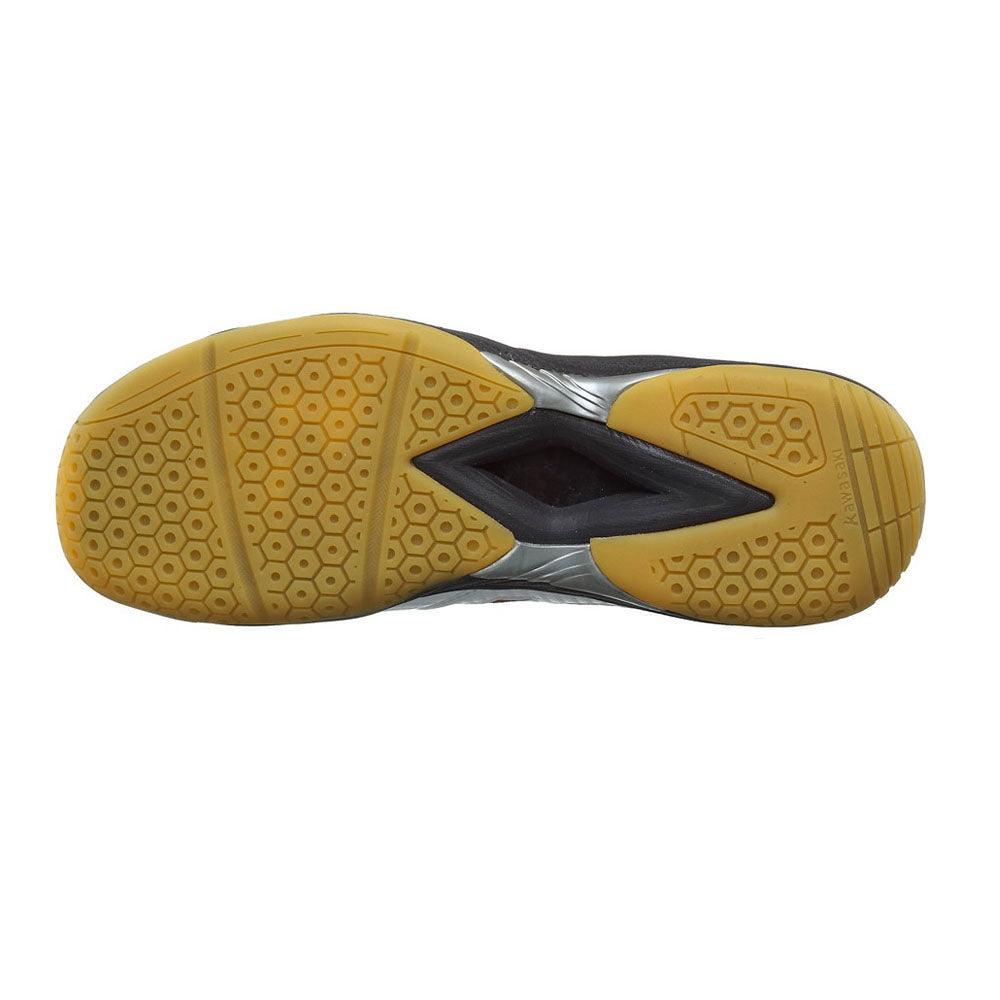 Stevvex athletic shoes outsole gum yellow honeycomb tread anti-slip bottom view on Tampa Home & Garden Store