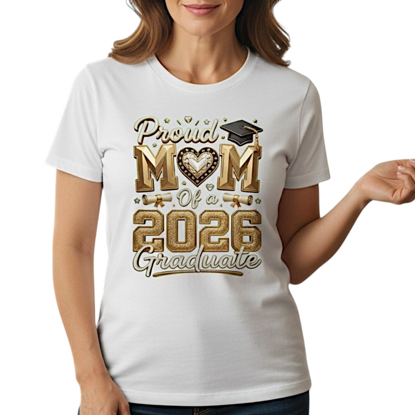 Proud Mom and the 2026 Graduate Cotton Tee