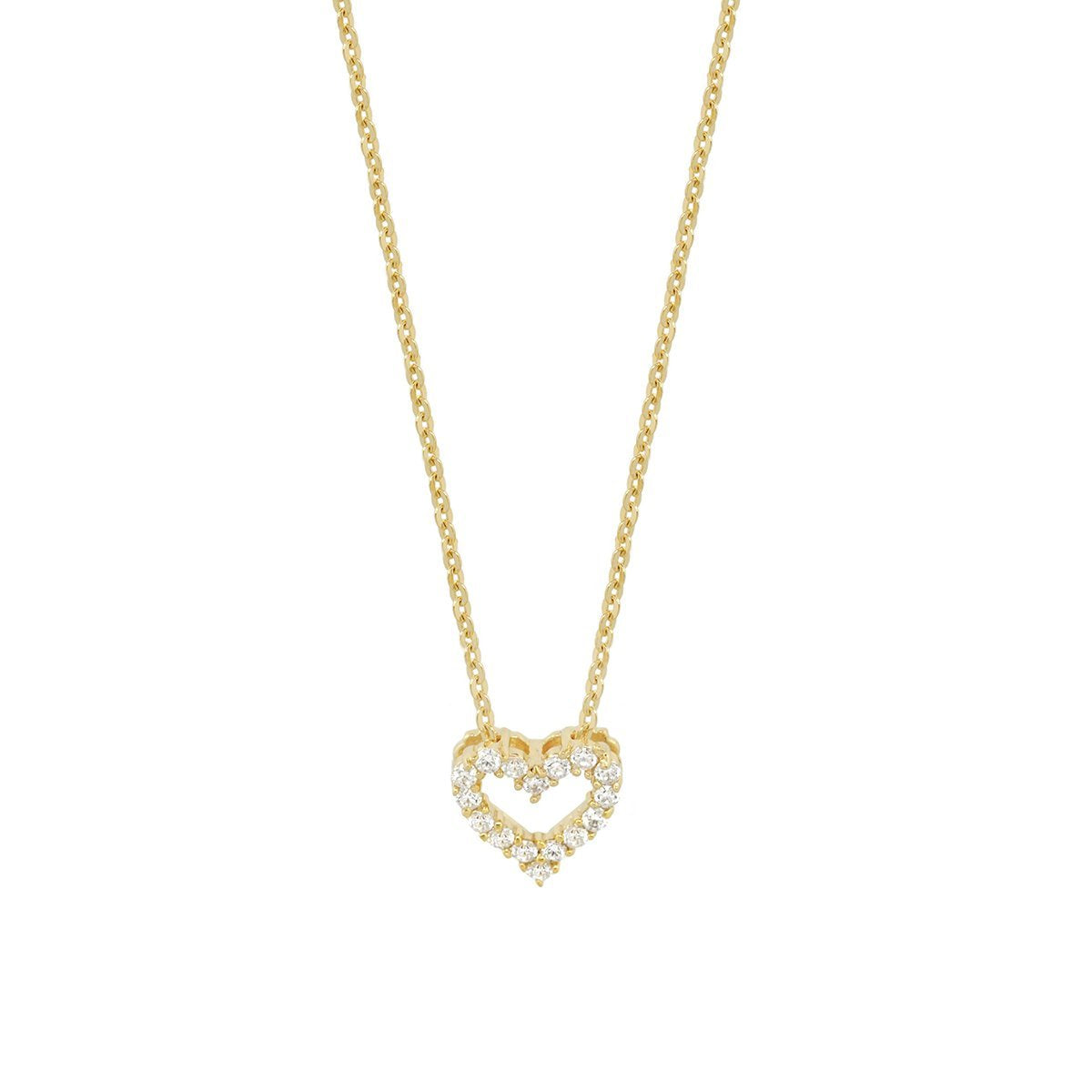 Childrens Heart Necklace with gold chain and diamond-encrusted heart pendant by Lauren G Adams on Tampa Home & Garden Store