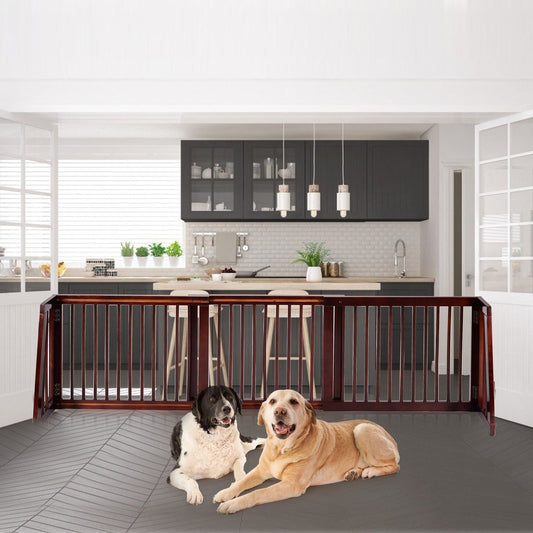 Folding Adjustable Free Standing 3 Panel Wood Fence - Tampa Home & Garden Store