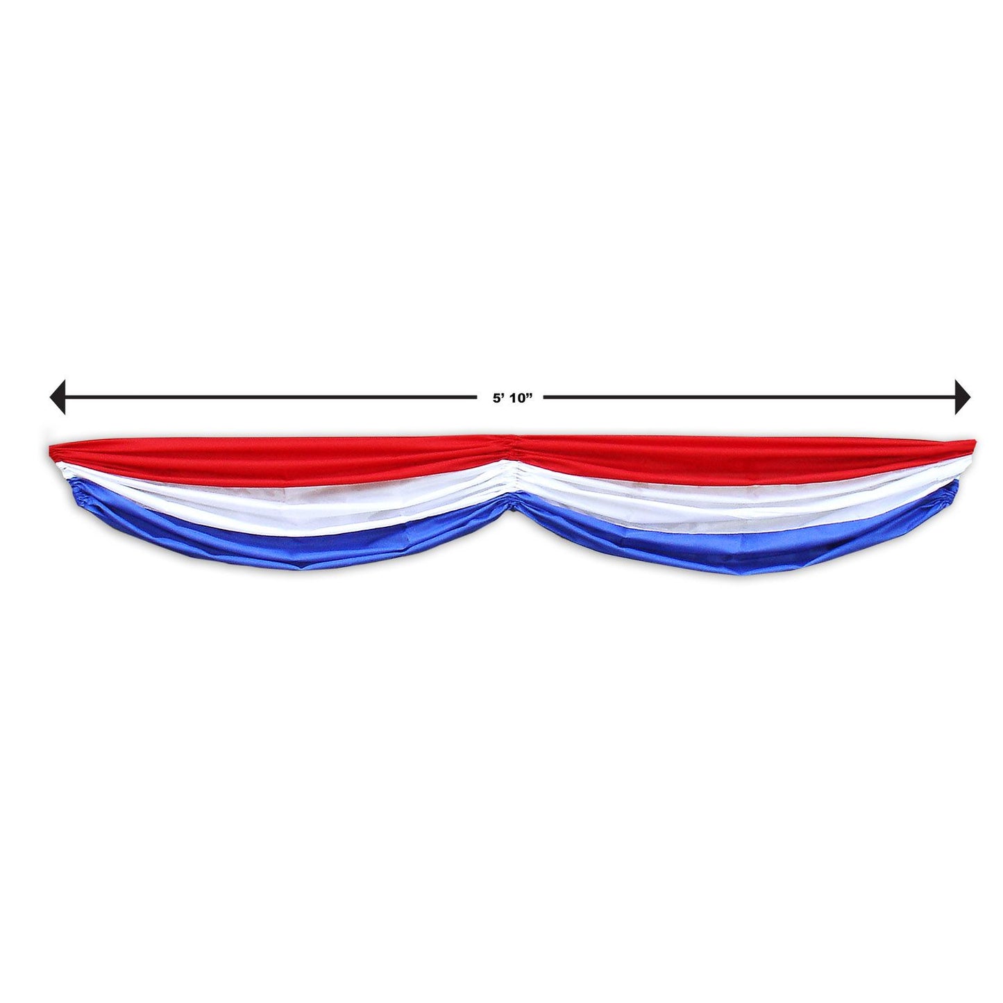 Guirlande de fanions patriotiques en tissu - Plus de 1,5 mètre de long