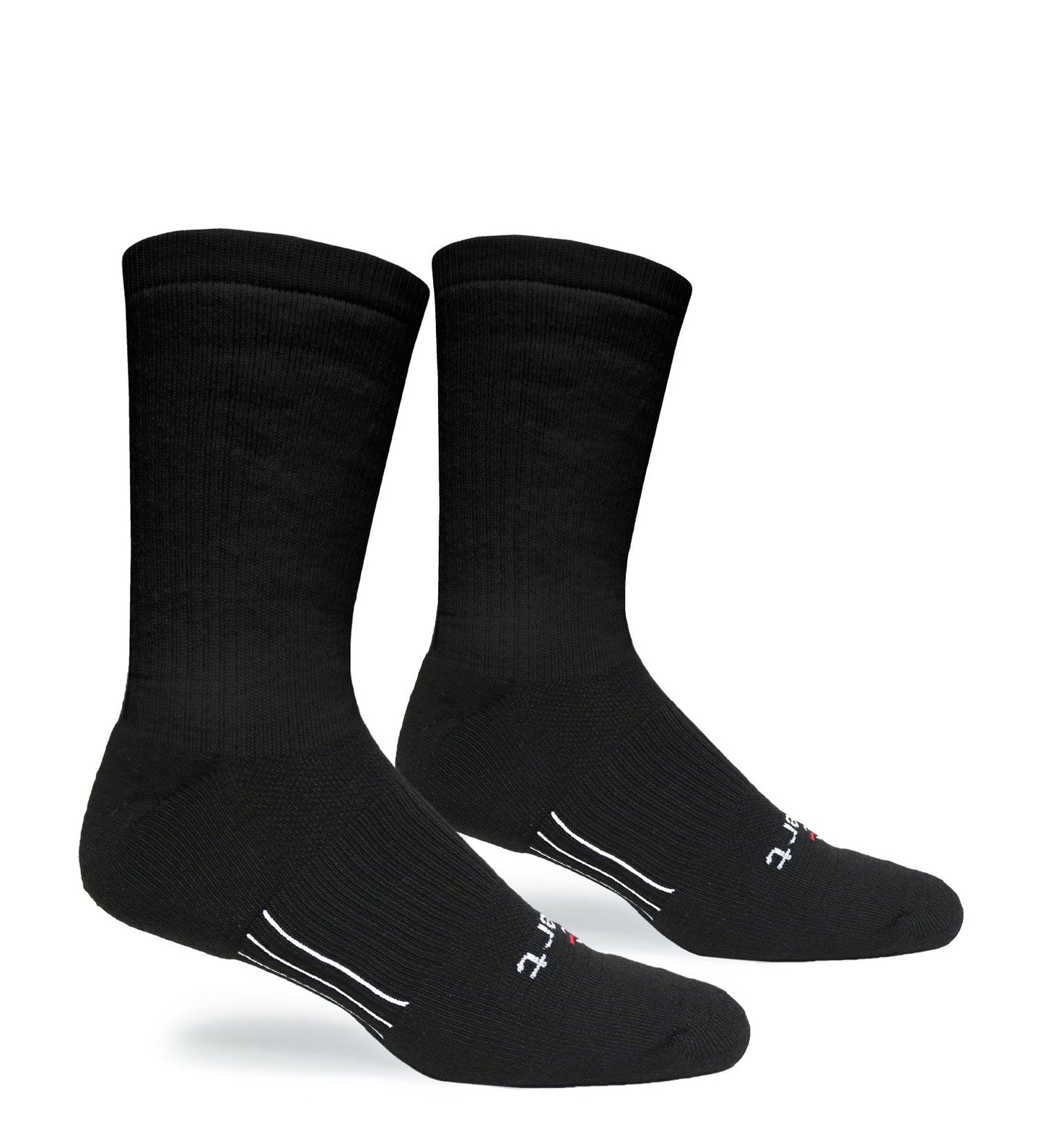 PT Crew Sock pair by Covert Threads, black training crew socks on Tampa Home & Garden Store
