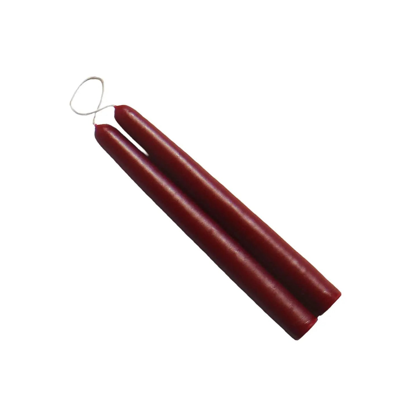 Mole Hollow Taper Pair Burgundy Red candles, 2-pack by The Country Christmas Loft on Tampa Home & Garden Store
