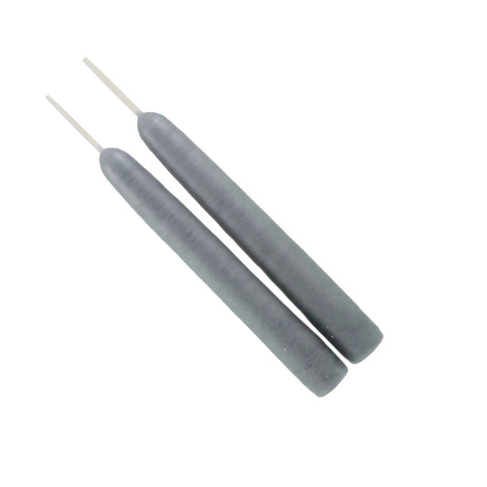 Mole Hollow Taper Pair slate grey candles by The Country Christmas Loft on Tampa Home & Garden Store
