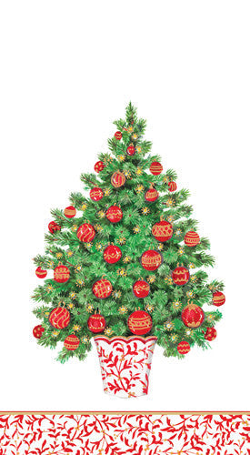 Árbol decorado - Toalla de invitados