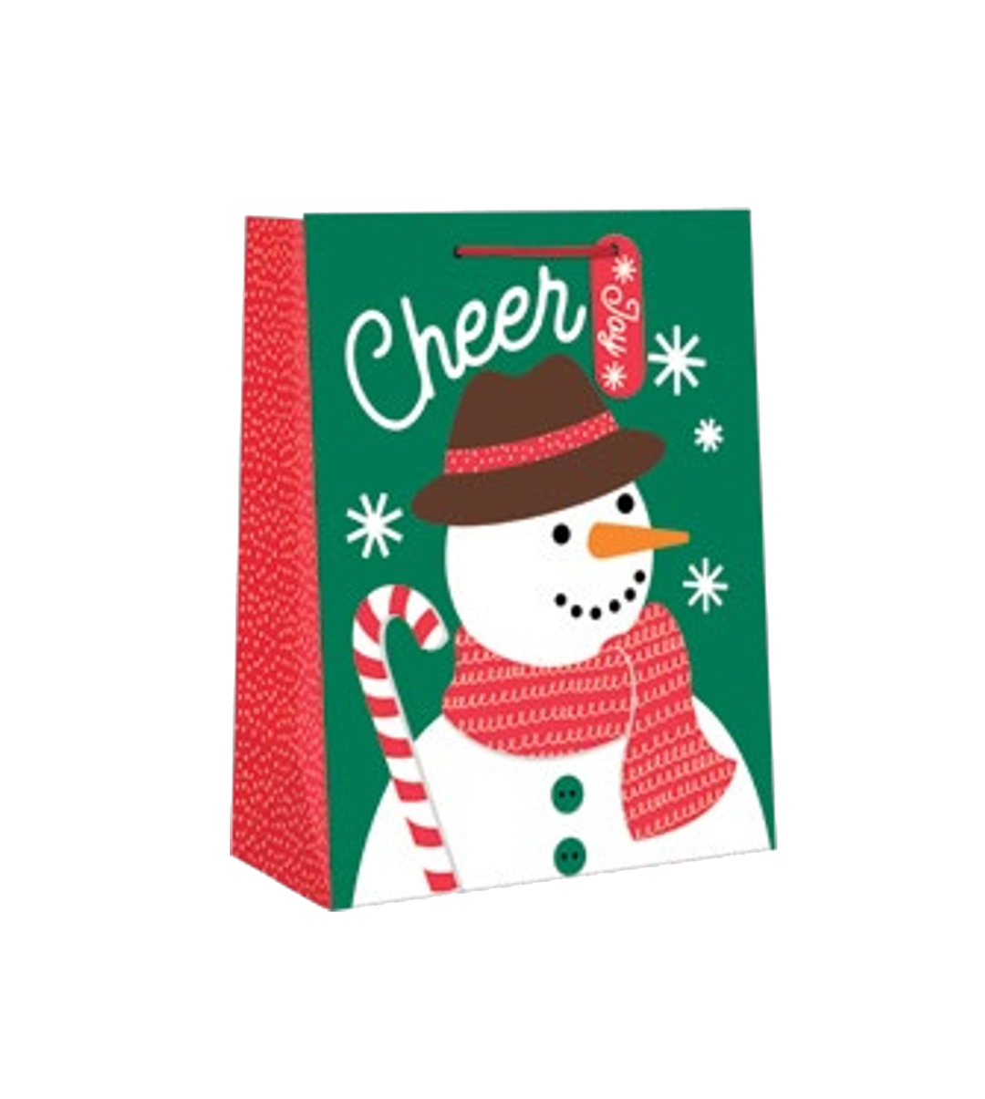 Bolsa de regalo juvenil - Muñeco de nieve - Mediana