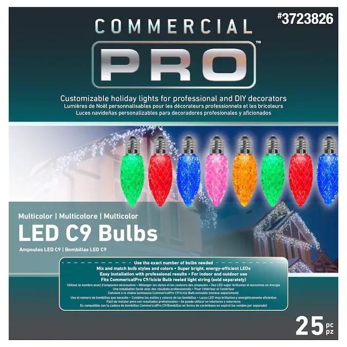 Multicolor LED C9 Light Bulbs - 25 Pack - Tampa Home & Garden Store