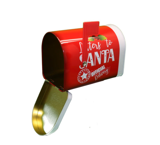 Boîte cadeau en métal rouge