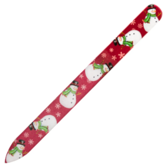 Nail file red with snowman and snowflake pattern by The Country Christmas Loft on Tampa Home & Garden Store