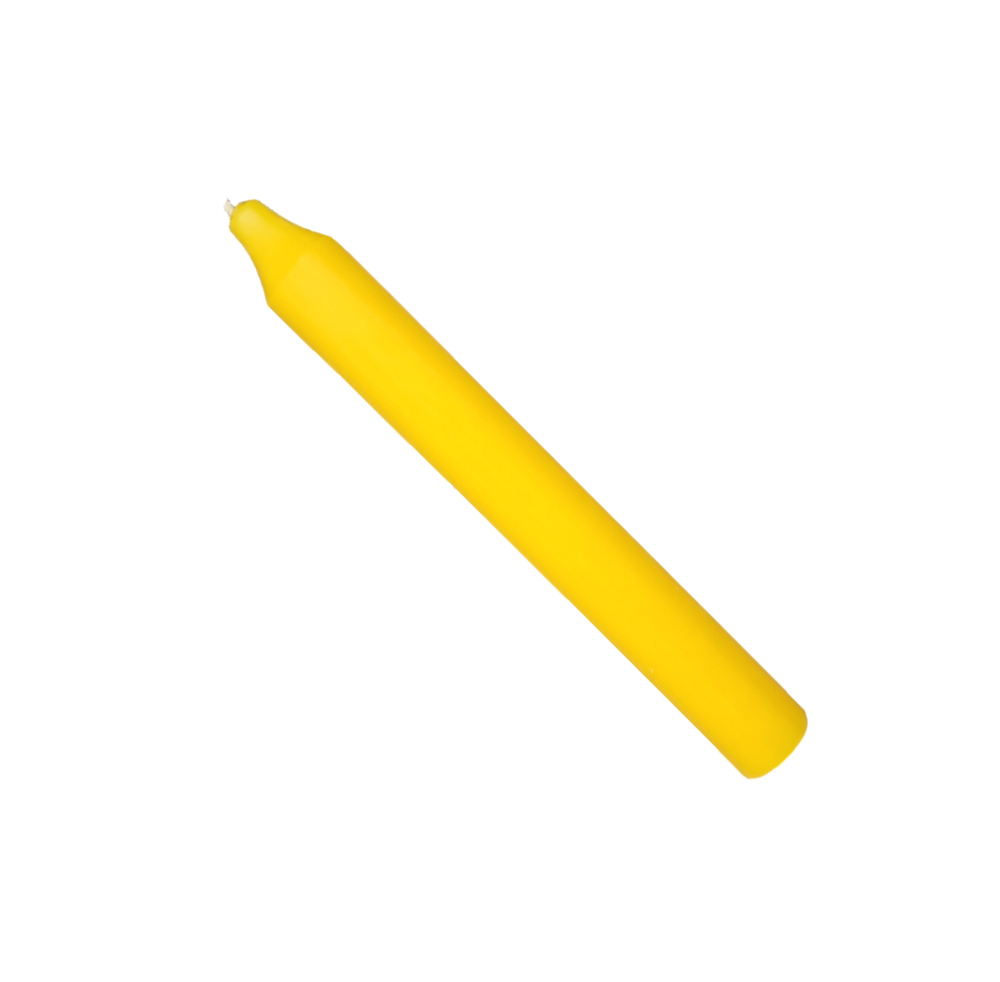 Vela cónica rústica para cena - 18 cm, amarillo limón