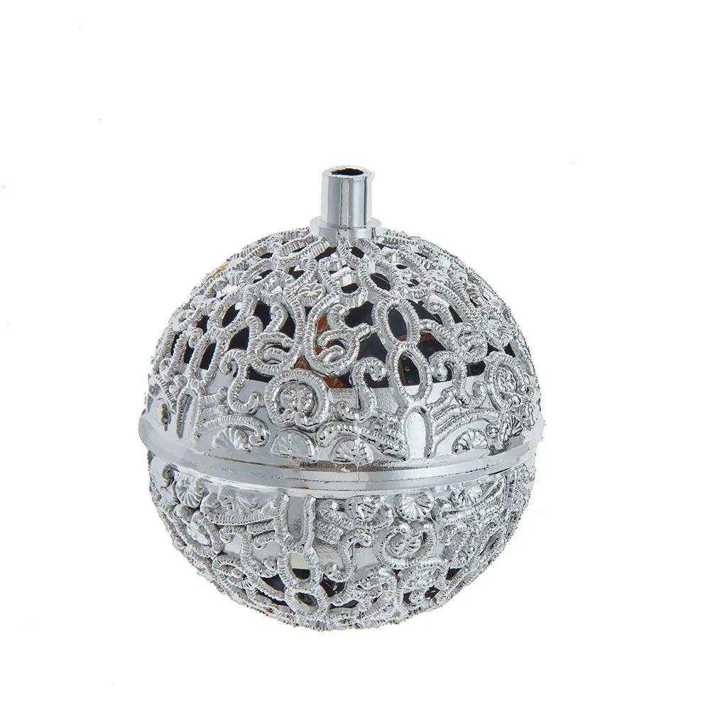Battery Operated Chirping Bird Ornament Silver, ornate filigree ball Country Christmas Loft on Tampa Home & Garden Store