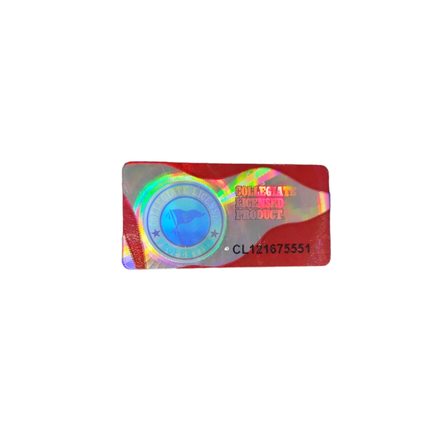 NC State Santa Claus Ornament packaging label with holographic collegiate licensed product seal on Tampa Home & Garden Store