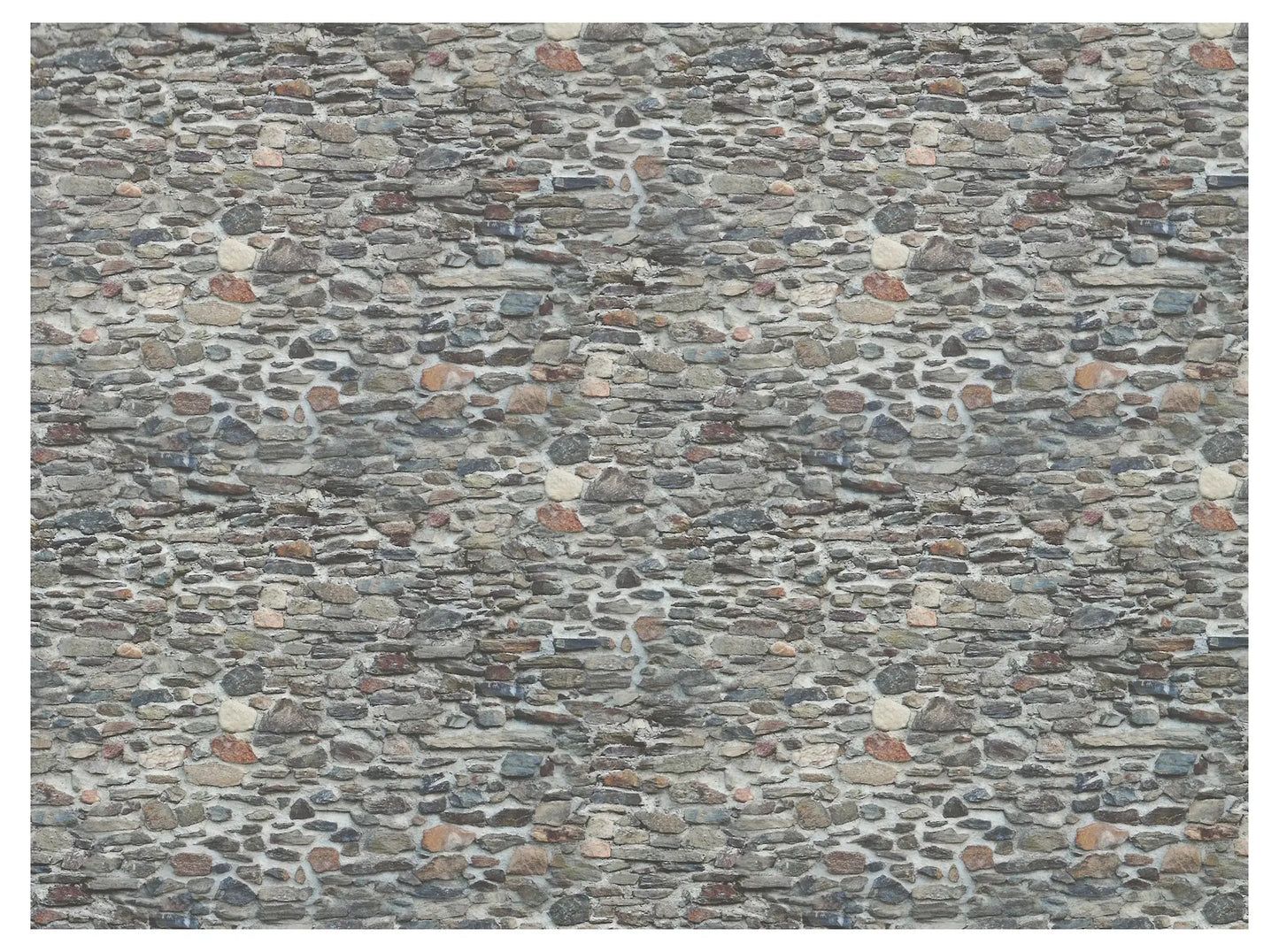 Ancient Stone Wall Sheet 11.75 x 8.25 in with gray stones for Christmas village decor on Tampa Home & Garden Store