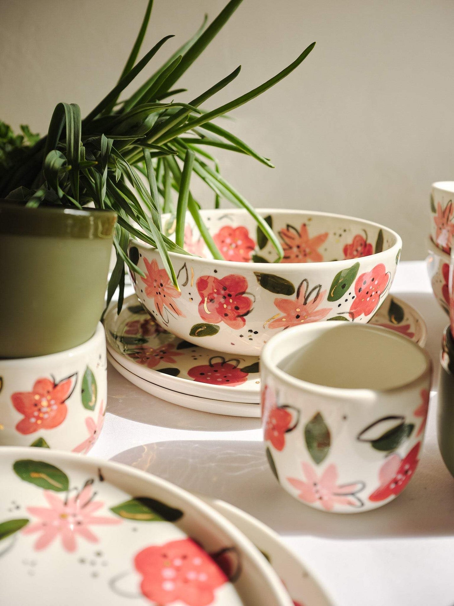 Ukrainian Handpainted Floral Porcelain Plates