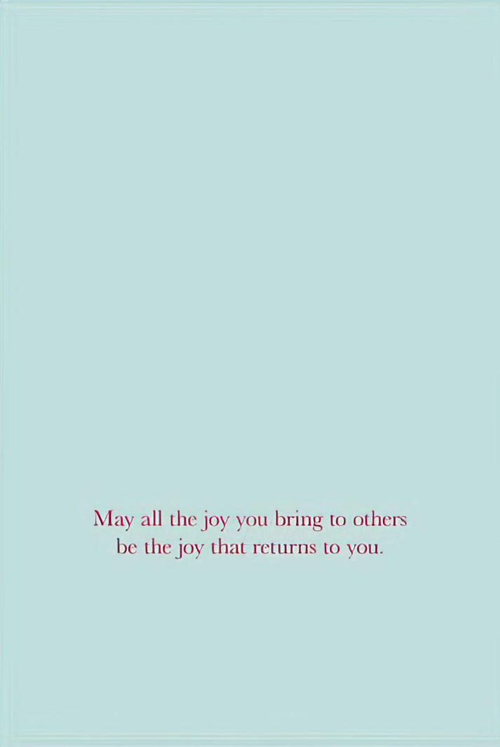 Birthday greeting card by The Country Christmas Loft on mint blue cover with red text on Tampa Home & Garden Store