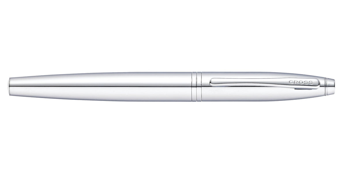 Calais™ Polished Chrome Rollerball Pen by A.T. Cross, sleek silver chrome body on Tampa Home & Garden Store