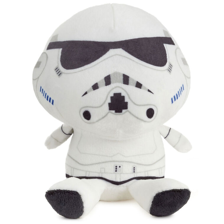 Stormtrooper plush toy from The Country Christmas Loft, white armor, seated pose on Tampa Home & Garden Store