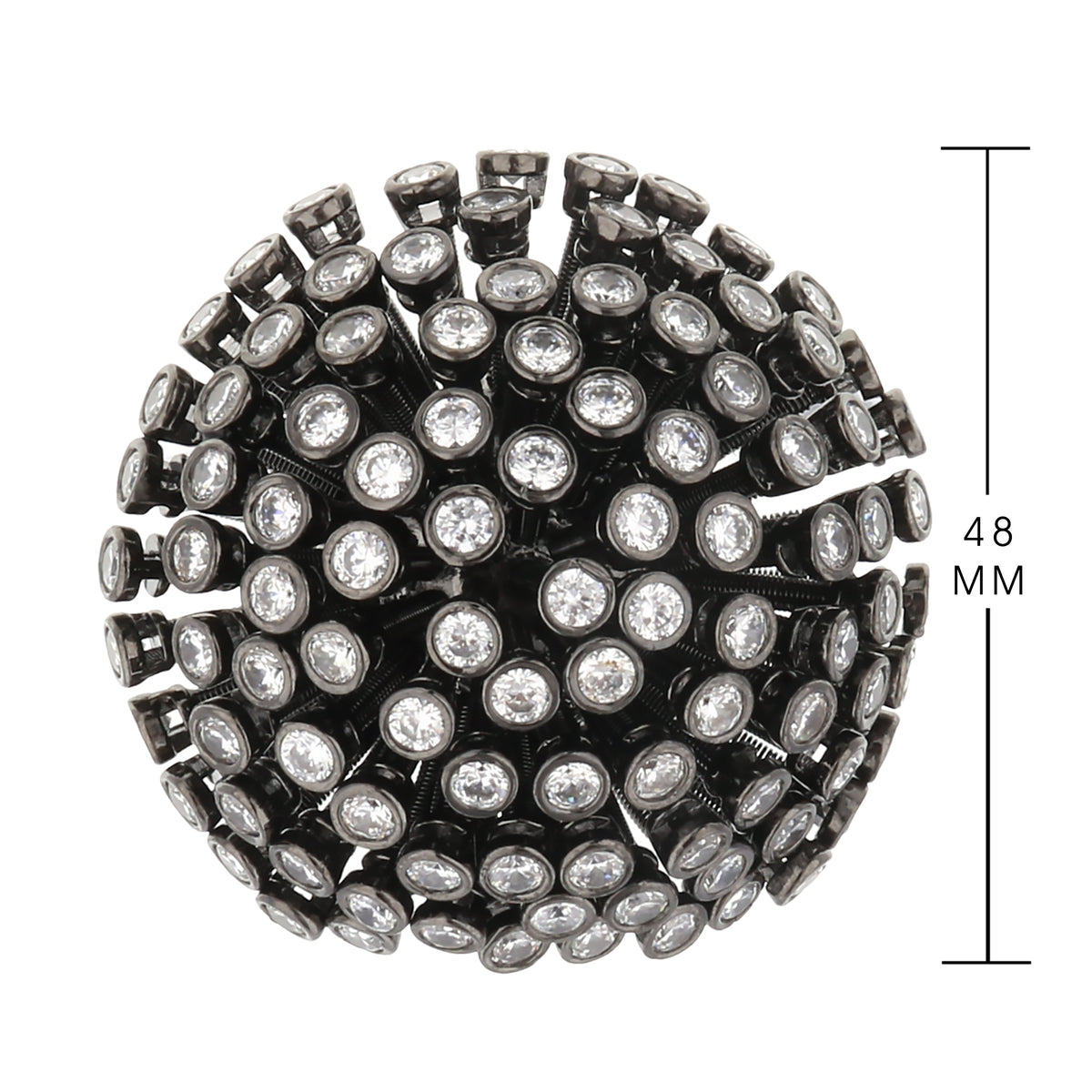 Starburst Bouquet Cocktail Ring by Lauren G Adams; crystal cluster in dark metal on Tampa Home & Garden Store