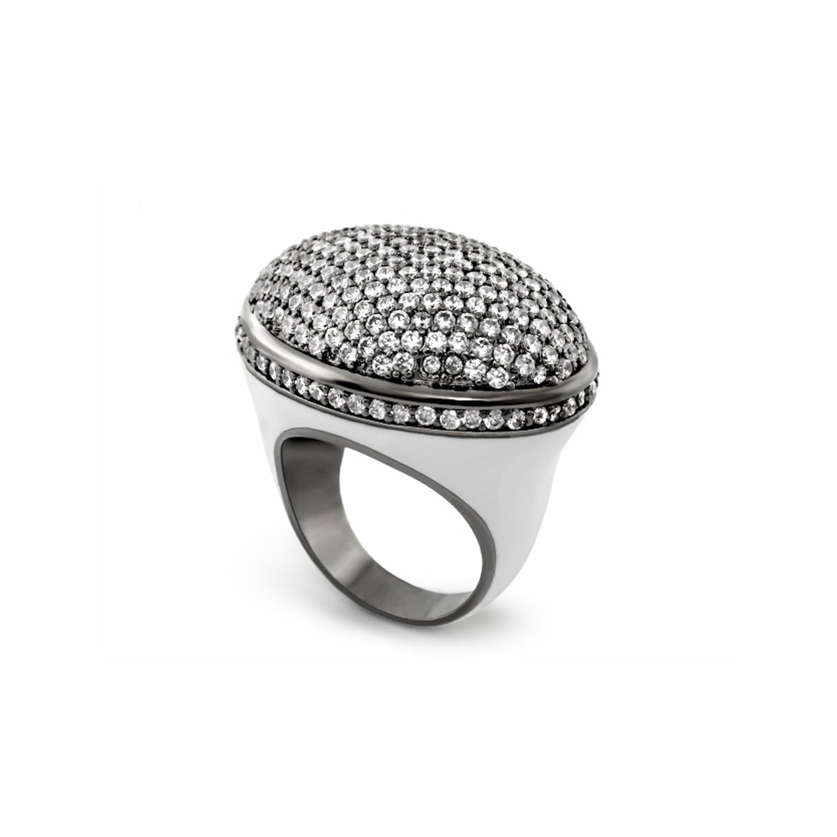 The Glam Cocktail Ring by Lauren G Adams, pavé diamond dome on silver-tone metal on Tampa Home & Garden Store