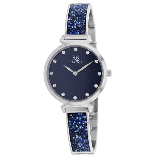 Roberto Bianci Brillare women's watch with blue dial and crystal markers on crystal bracelet on Tampa Home & Garden Store
