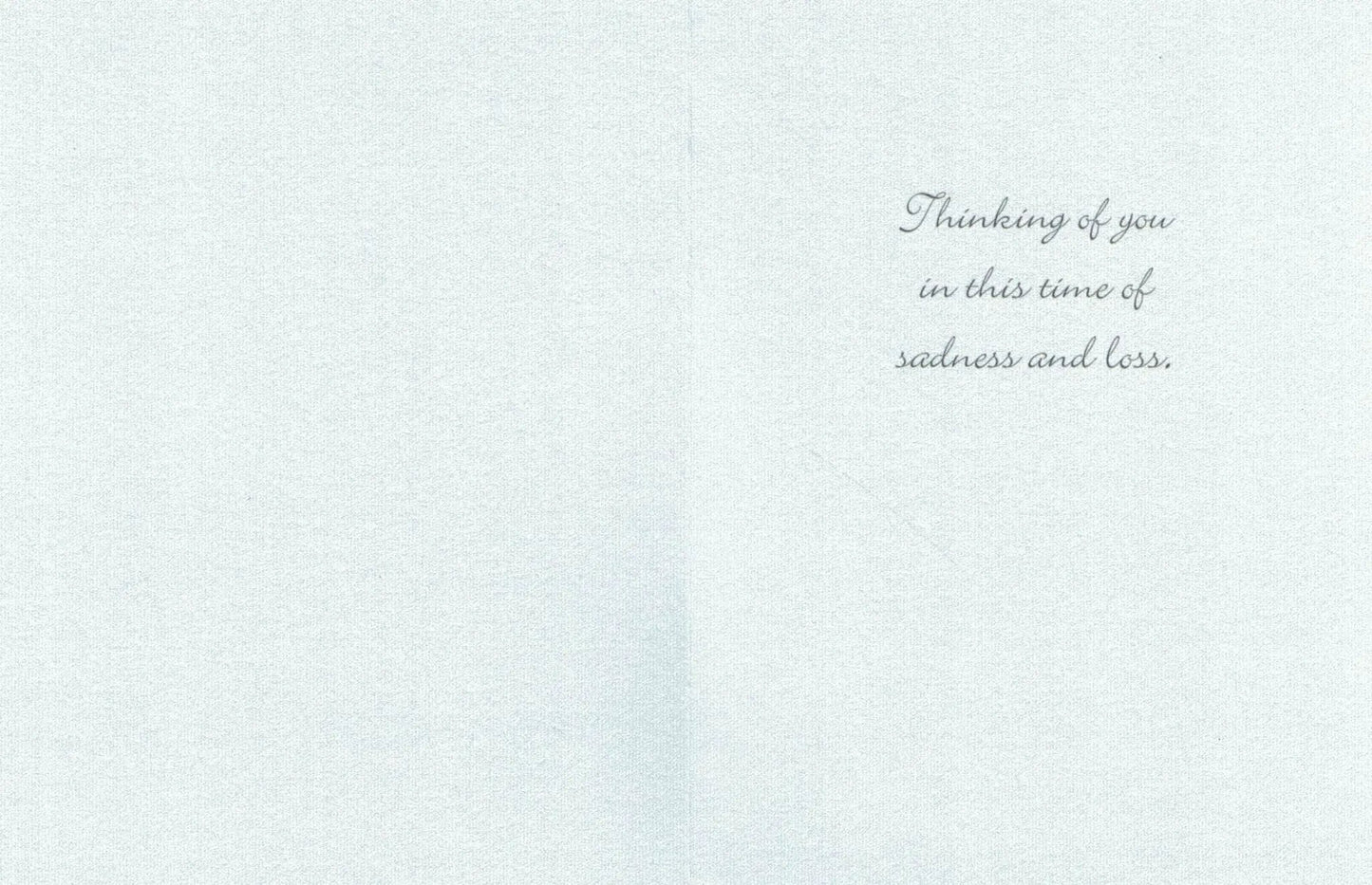 Notion Card Sympathy Card Single White Lily with gray textured backdrop and script on Tampa Home & Garden Store