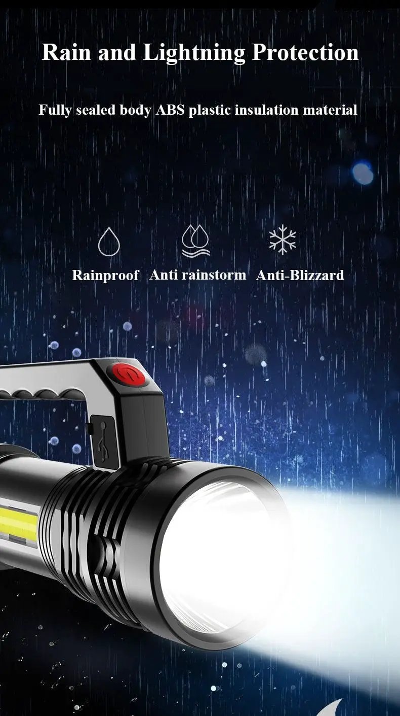 Rechargeable Handheld Spotlight Waterproof