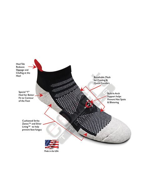 Red Line Tab Sock and Silver Odor Control