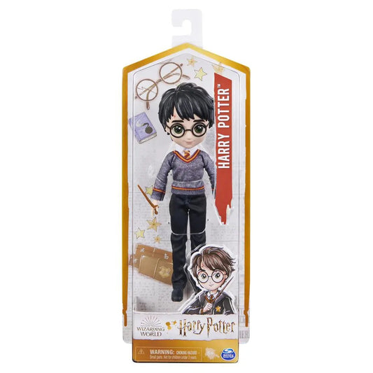 Harry Potter 8-inch Wizarding World figurine in orange blister packaging with glasses and wand on Tampa Home & Garden Store