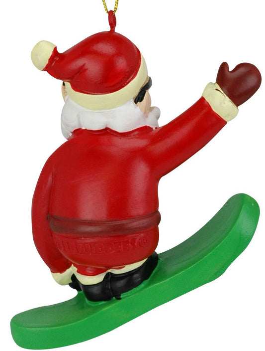 Snowboarding Santa Ornament - Tampa Home & Garden Store