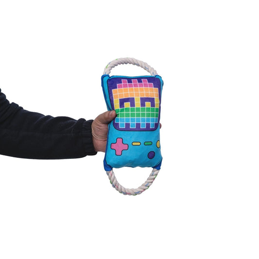 Retro Gamer Plush Dog Toy – with Squeaker & Crinkle Paper for Fun Play - Tampa Home & Garden Store