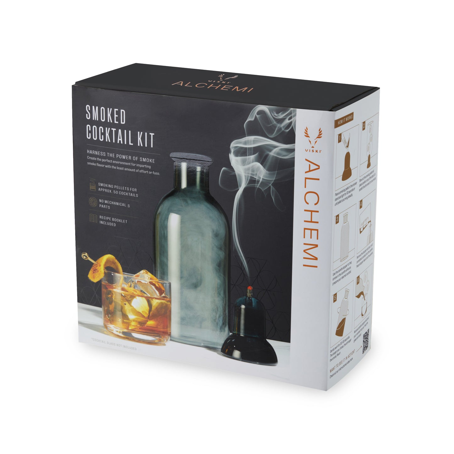 Viski Smoked Cocktail Kit for Home Bar Use