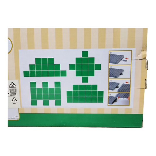 Plaza Park Grass 16-Piece Christmas Village Set green grid tiles and assembly guide by The Country Christmas Loft on Tampa Home & Garden Store