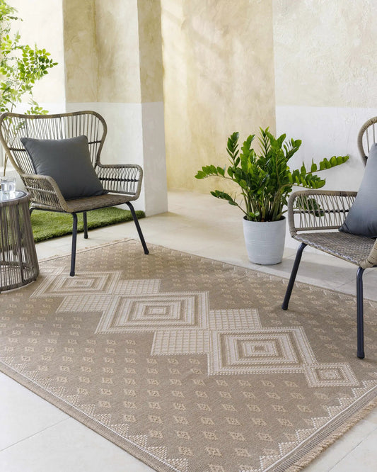 Ragni jute rug tan, Boutique Rugs, machine washable patio rug on Tampa Home & Garden Store