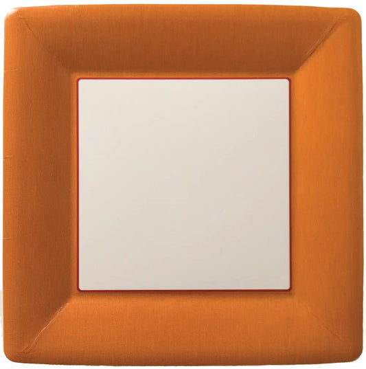 Ideal Home Range Classic Linen Terra Cotta Plate dinner plate with white center on Tampa Home & Garden Store