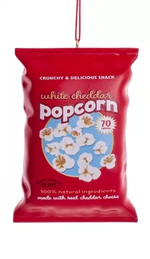 Adornos para bolsas de refrigerio - Palomitas de maíz con queso cheddar blanco