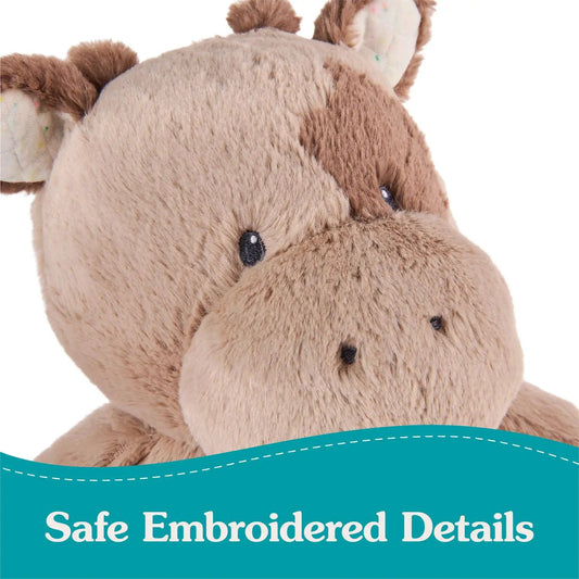Oh So Snuggly Cow Plush Toy with soft tan fur and black embroidered eyes on Tampa Home & Garden Store