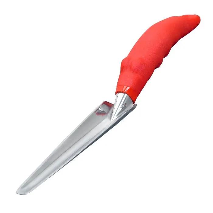 Corona Weeder trowel with red ergonomic handle and steel blade on Tampa Home & Garden Store